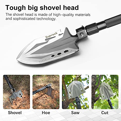 Suprock Survival Shovel High Carbon Steel Tactical Shovel Axe Military