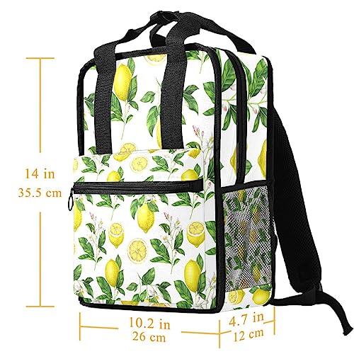 Sac à dos imprimé citron 35.5x26x12 cm avec sangles ajustables