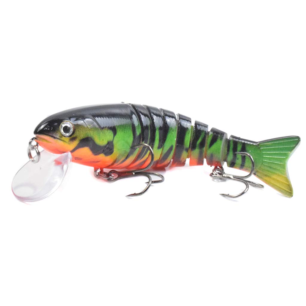Juego de cebos de pesca con cuchara para trucha, lubina, salmón, 4.3 pulgadas, multiarticulados, cebos de pesca lentos y duros