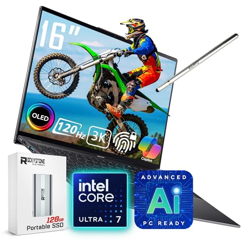 Image of Acer Swift AI Laptop, 16 inch 120Hz 3K OLED Touchscreen, Core Ultra 7 256V(>i9-12900K), Copilot PC, Backlit Keyboard, Fingerprint, QHD IR Webcam, Wi-Fi 7, Windows 11 Home, Black (16GB DDR5 RAM | 1TB SSD)