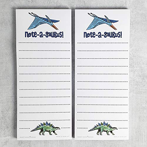 Bloc-notes frigo dinosaure coloré lot de 2 pour organiser la cuisine