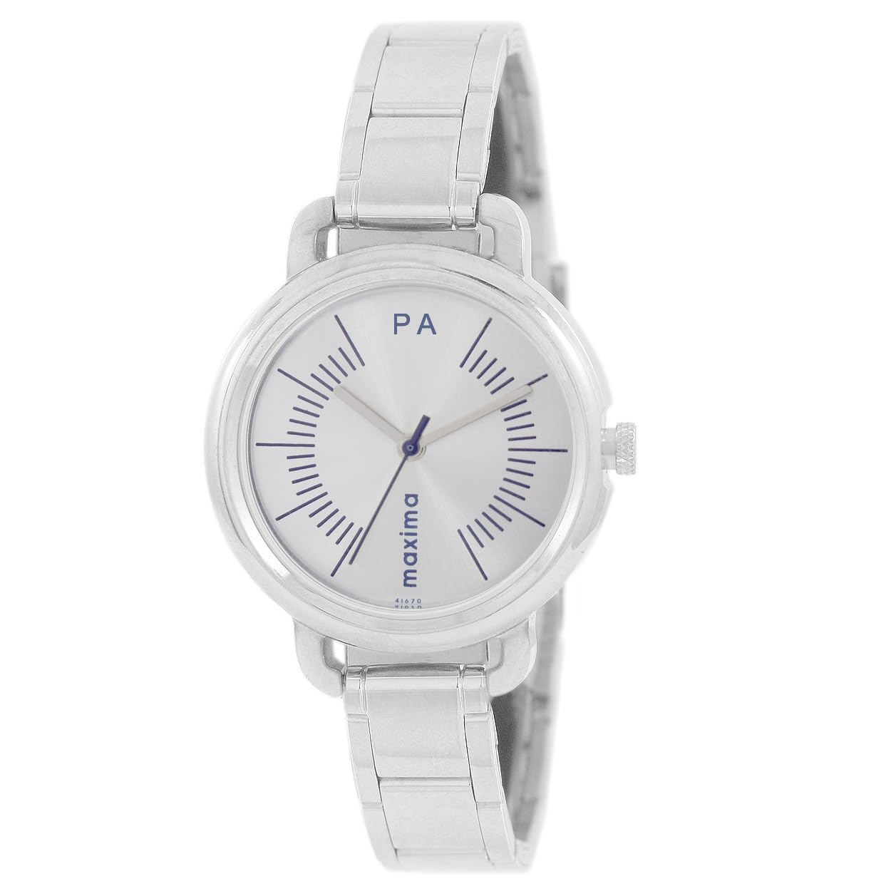Maxima Stainless Steel Attivo Collection Analog Watch for Men 41670Cmlif, Silver Dial, Silver Band (B074K81JM5) Amazon Price History, Amazon Price Tracker