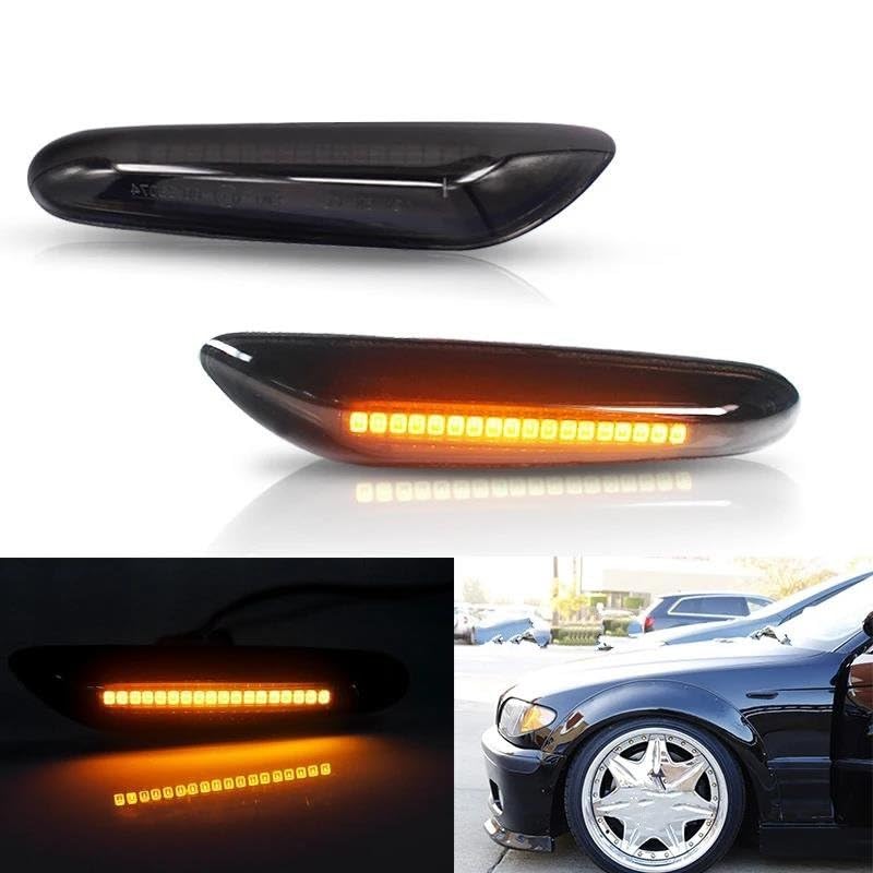 Intermitentes laterales E90 luces de giro secuenciales ámbar para E46 E60 X3 2