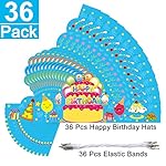 Pack of 36 Birthday Crowns for Kids - Colorful Paper Party Hats for Students Classroom School VBS Party Supplies - Image 2