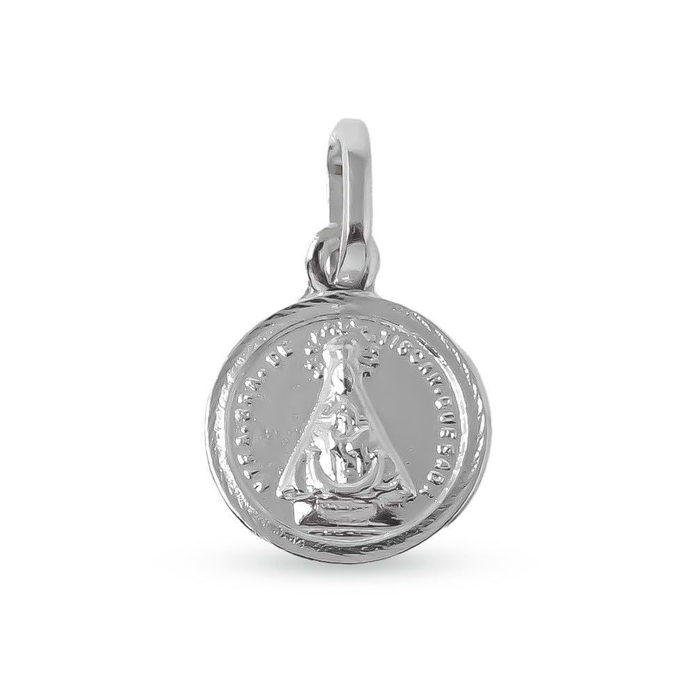 Medalla Virgen de Tíscar de Plata de Ley 925m y 13mm, joya religiosa Patrona de Cazorla 5