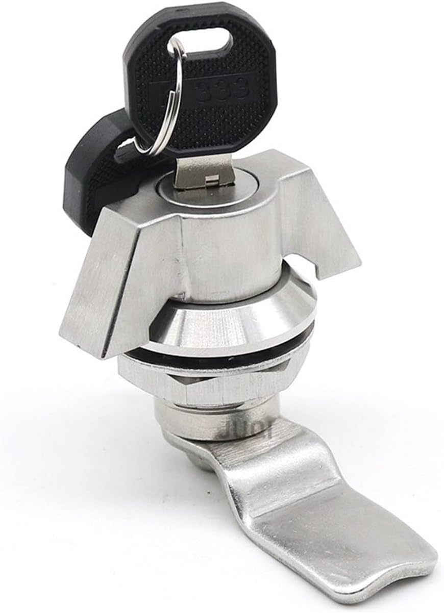 304 Stainless Steel T-Handle Lock Industrial Electrical Instrument Box with 2 Keys 1Pcs