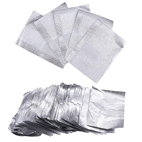 NOLITOY Gel Nail Polish Remover Pads 500pcs Nail Foil Wraps Soak off Gel Polish Non-velvet Makeup Remover Cotton Pads