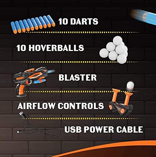 Hover-Shot Shooting Toy for Kids - Ball Target Game for Nerf Gun - Cool Birthday Gifts Toys for Boys Age 6+ Year Old Boy Best Teenage Gift Idea - Gun, Targets & Darts - Powered by Plug or Batteries - 5