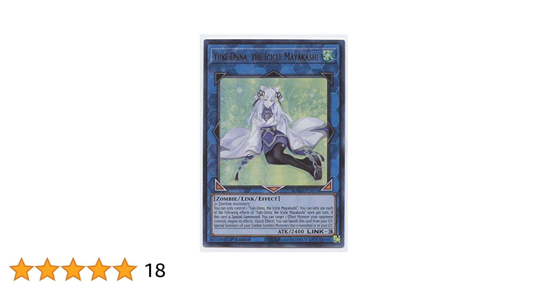 YU-GI-OH! Yuki-Onna, The Icicle Mayakashi - MAMA-EN014