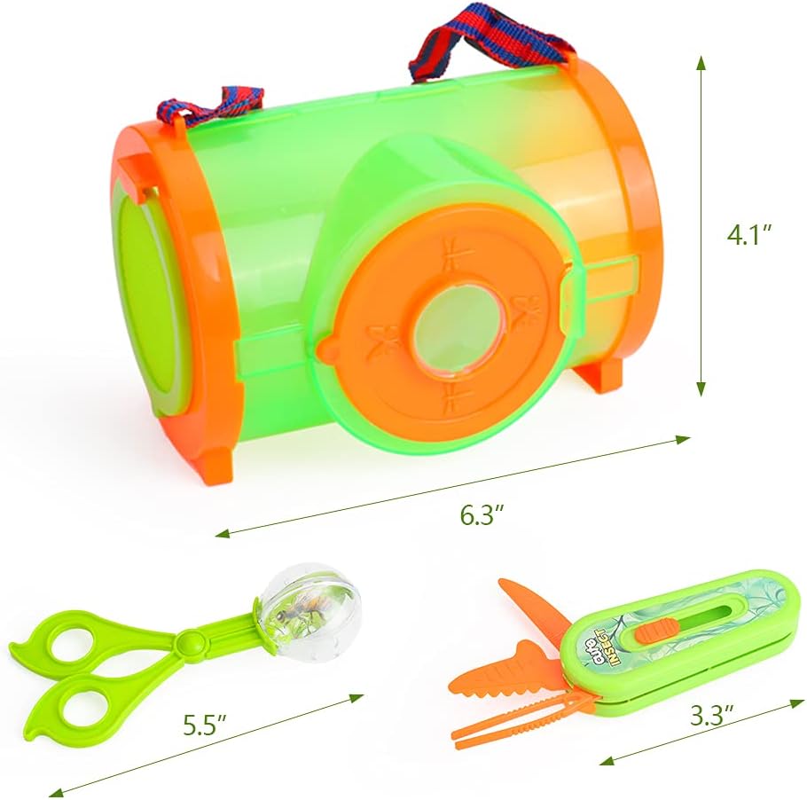 RESTCLOUD Bug Catcher Kit for Kids Toys Outdoor Explorer Kit with Butterfly Net, Magnifying Glass, Critter Case Great Toys Kids Gift for Boys and Girls Age 3-12 Year Old Camping Hiking