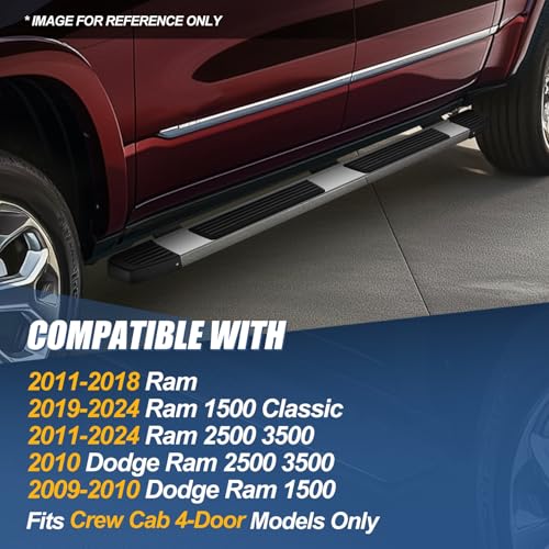 Estribos laterales de acero inoxidable para Dodge Ram miniatura 7