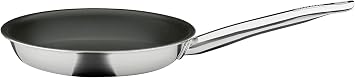Spring Brigade Ultimate Frying Pan 8", Stainless Steel Nonstick Skillet with 5-Layer Construction, Triple Aluminum Core, Scratch Resistant, Metal Utensil Safe, Induction Compatible