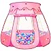 TooyBing Pop Up Princess Tent with Star Light, Toys for 1 2 3 Year Old Girl Birthday Gift, Ball Pit for Baby 12-18 Month, Foldable Kids Play Tent for Toddler 1-3, One Year Old Girl Toy Indoor Outdoor
