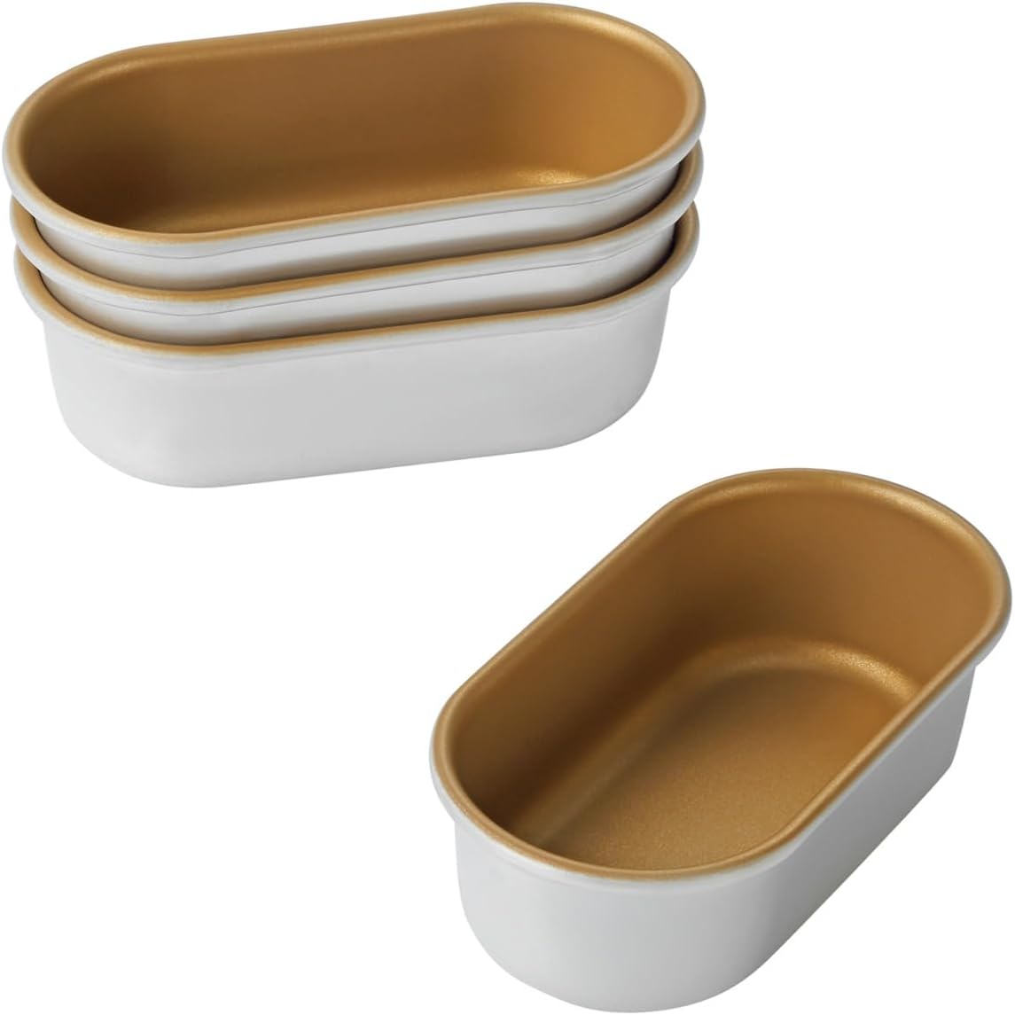 Marimer FORBAKE NonStick Oval Cake & Loaf Pan Set 4Pack