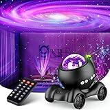 Meoligr Sternenhimmel Projektor, LED Sternenlicht Projektor mit Musik Lautsprecher & Fernbedienung für Schlafzimmer/Party/Wohnkultur, Sternenhimmel Projektor mit Sprachsteuerung(Weiß)