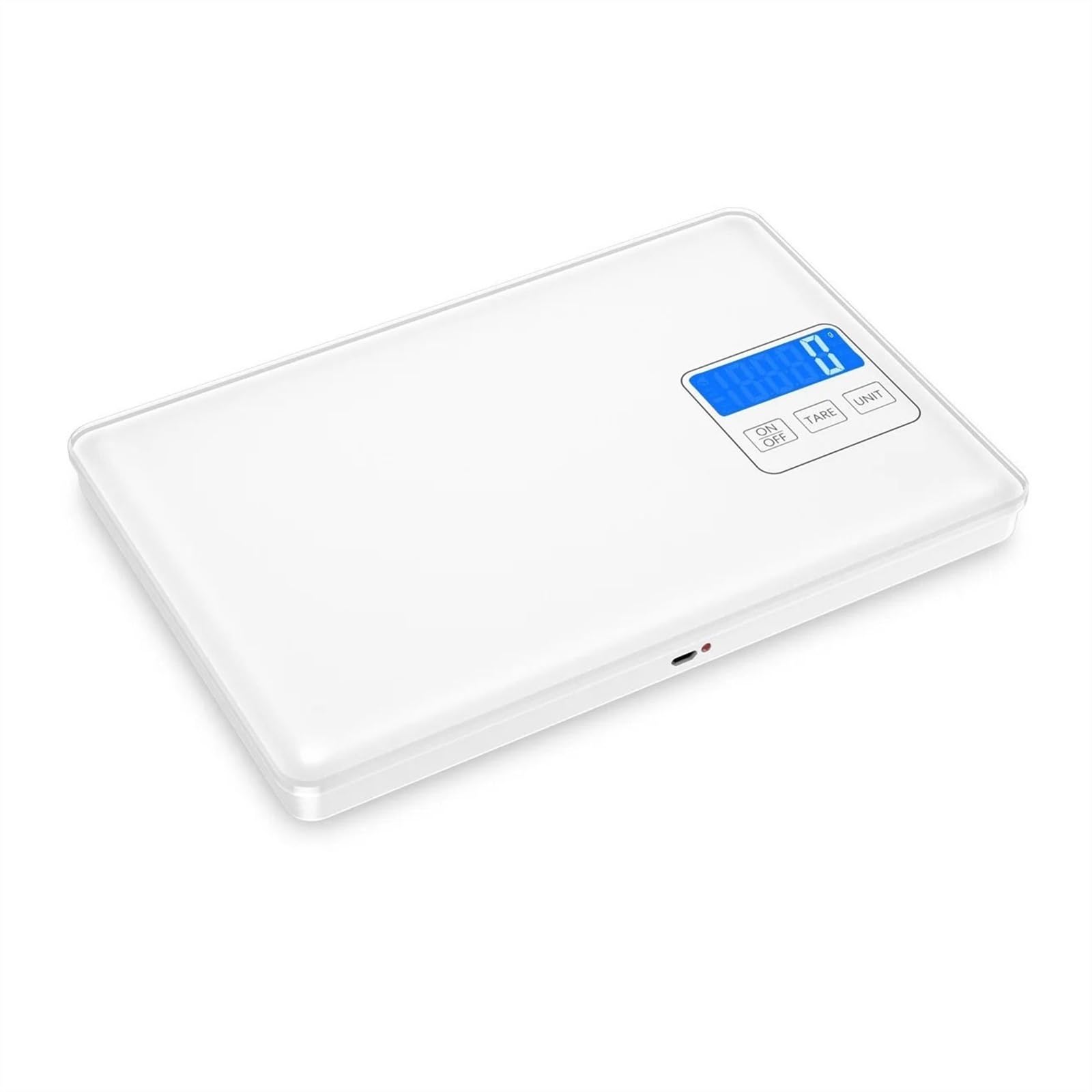 Balance Cuisine Balance de cuisine numérique 15kg, affichage LCD, balance alimentaire électronique for la cuisson, balances pesage(Blanc)
