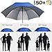 G4Free 68 inch Oversize Windproof Automatic Open Golf umbrella Double Canopy Vented Waterproof Large UV Sun Protection Stick Umbrellas (Sapphire)