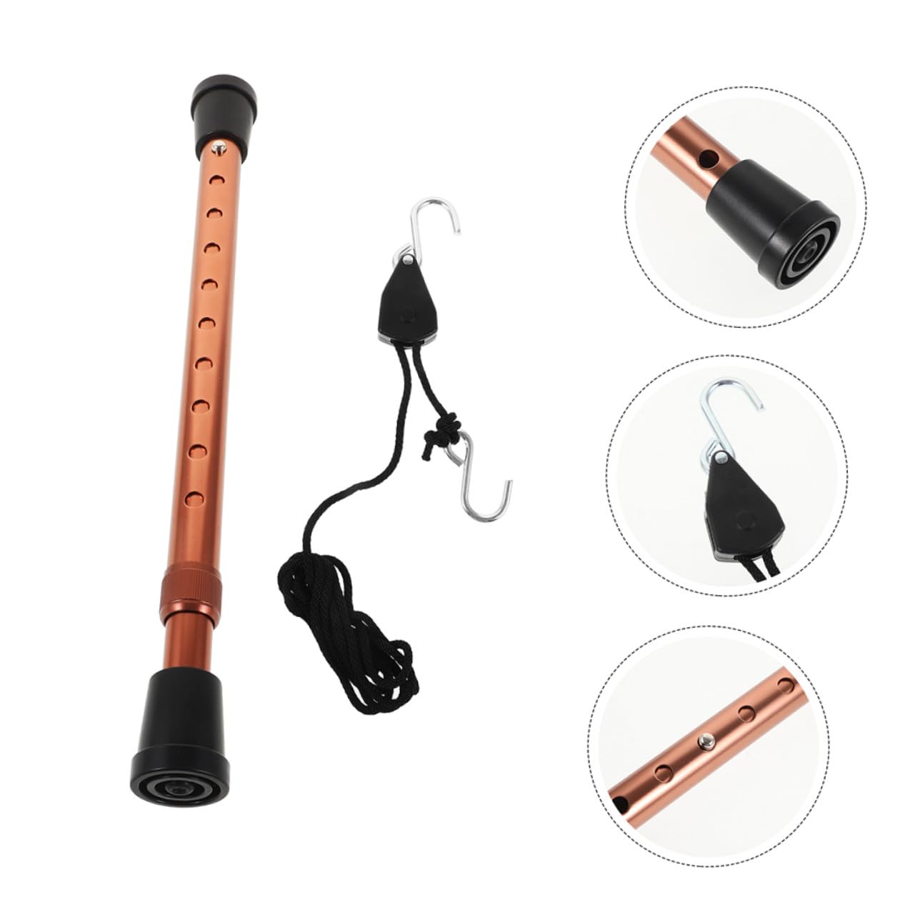 Supporto per Cofano Lega Alluminio con Stabilizzatrice Supporto Motore Flessibile con Aggancio Sicuro e Corda Sospensione Strumento per Riparazione Ammaccature Veicoli Design