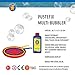 PUSTEFIX Multi Bubbler Giant Bubble Ring and Multi Bubble Ring Toy Set for Kids Includes 8.45 oz Bubble Solution Bottle and Liquid Tray Makes Big Bubbles, Multicolor, Model: 505310