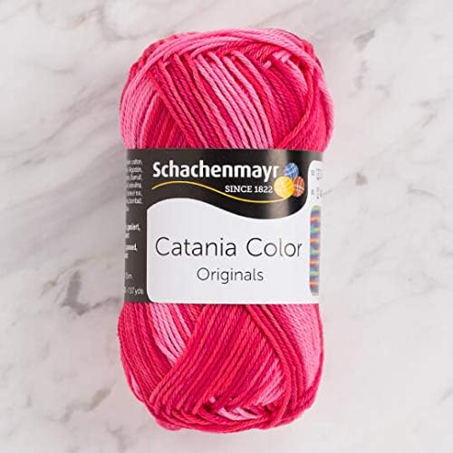 5 Skein Schachenmayr Catania Color Originals, Variegated 100% Cotton, Total 17.6 Oz Each 1.75 Oz (50g) / 137 Yrds (125m), Fine-Sport 2, Color 030