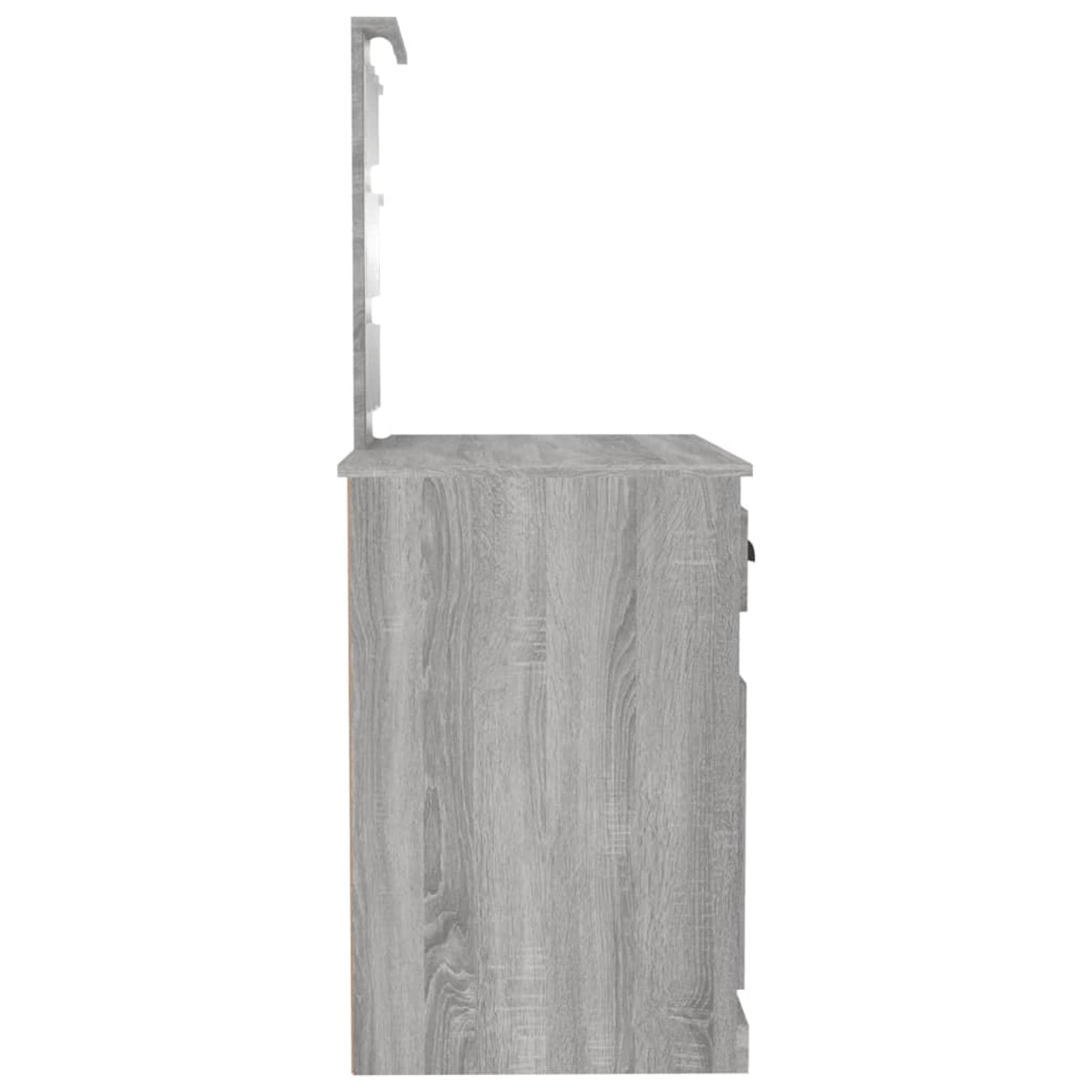 LAPOOH Schminktisch mit Grau Sonoma 90x50x132,5 cm Holzwerkstoff, Schminken Tisch, Vanity Table, Frisiertisch, Makeup Table, Make Up Table, Kosmetiktisch, Dressing Table