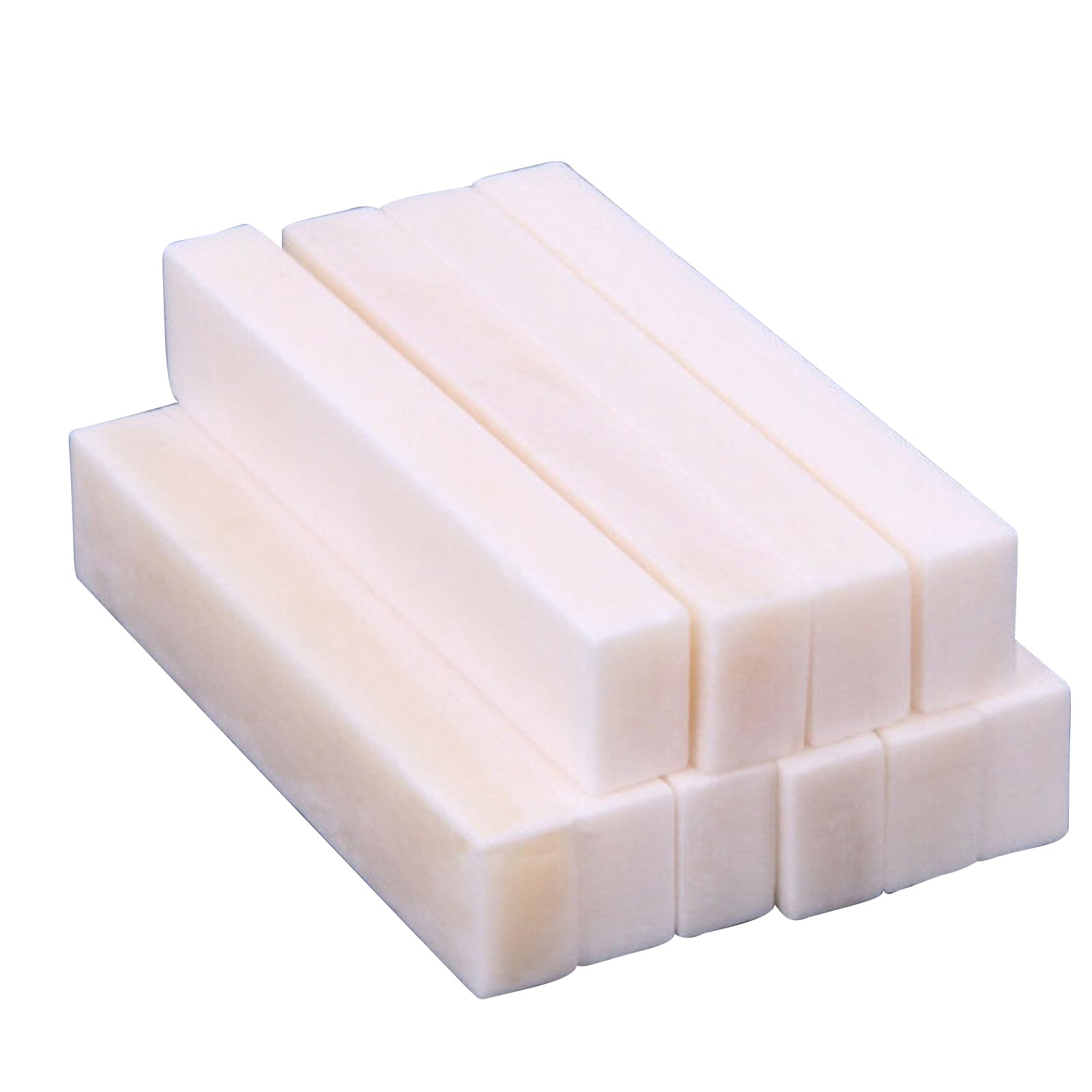 10PCS Durable Blank Bone Nut Buffalo Bone Guitar Bridge Saddle for Bass Guitar Ukulele