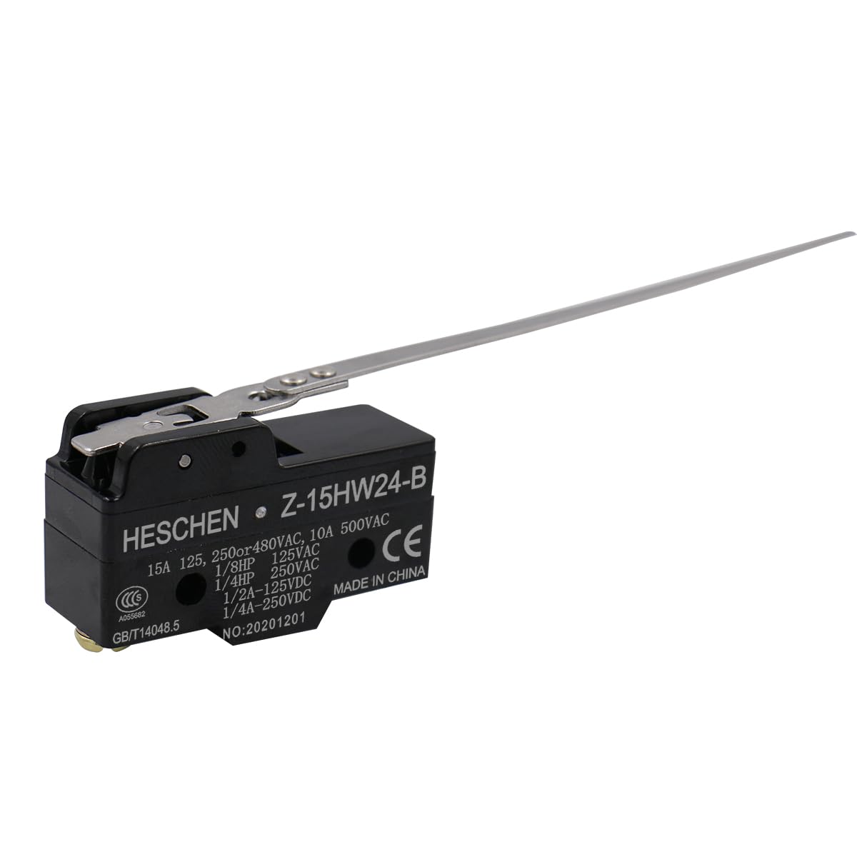 Heschen micro switch Z-15HW24-B low force hinge lever 3 screw terminal 15A rated current