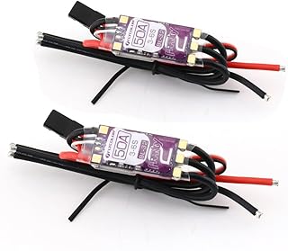 SoloGood 2PCS FLYCOLOR Francy 2 50A Brushless ESC Speed Controller Support 3-6S BEC 5V/3A BL32 Dshot for RC Airplane