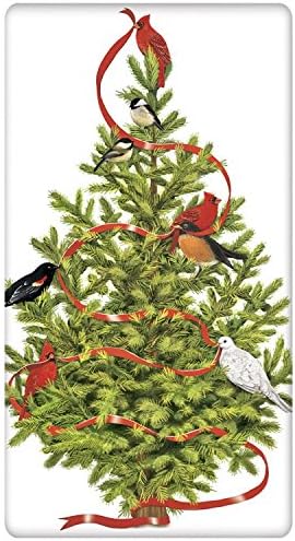 Mary Lake-Thompson - Bird Decorated Christmas Tree Bagged Towel
