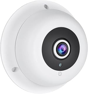REVODATA 5MP Fisheye POE IP Camera Built in Microphone, Indoor Security Audio Camera 1.7mm Lens 180°, POE IR Night Vision P2P CCTV Video Fisheye POE Camera H.265 Motion Detection (IF04-P-Audio-HS)