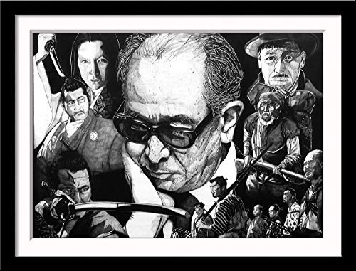 Image of Tallenge - Akira Kurosawa - Portrait Of A Genius Director of World Cinema Poster - Large Framed Poster(Paper,30 x 20 inches, MultiColour)