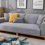 Sessel Schoner schonbezüge Couch Sofa Überdecke,Sofabezüge für Ledersofa und Stoffsofa,Rutschfester Rastplatz-Sofaschutz,Wohnzimmer rutschfeste 2/3/4/5 Sitzer-hellgrau_110 * 160 cm