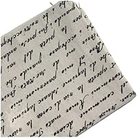 Tela de lino y algodón con estampado de letras Retro, tejido