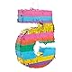 Nummer 5 Pinata Regenbogen Streifen Geburtstag Thema Party Supplies klein 29,5 x 42 x 7,6 cm