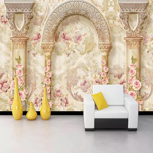 Papier peint 3D marbre pour moderniser un mur de salon TV