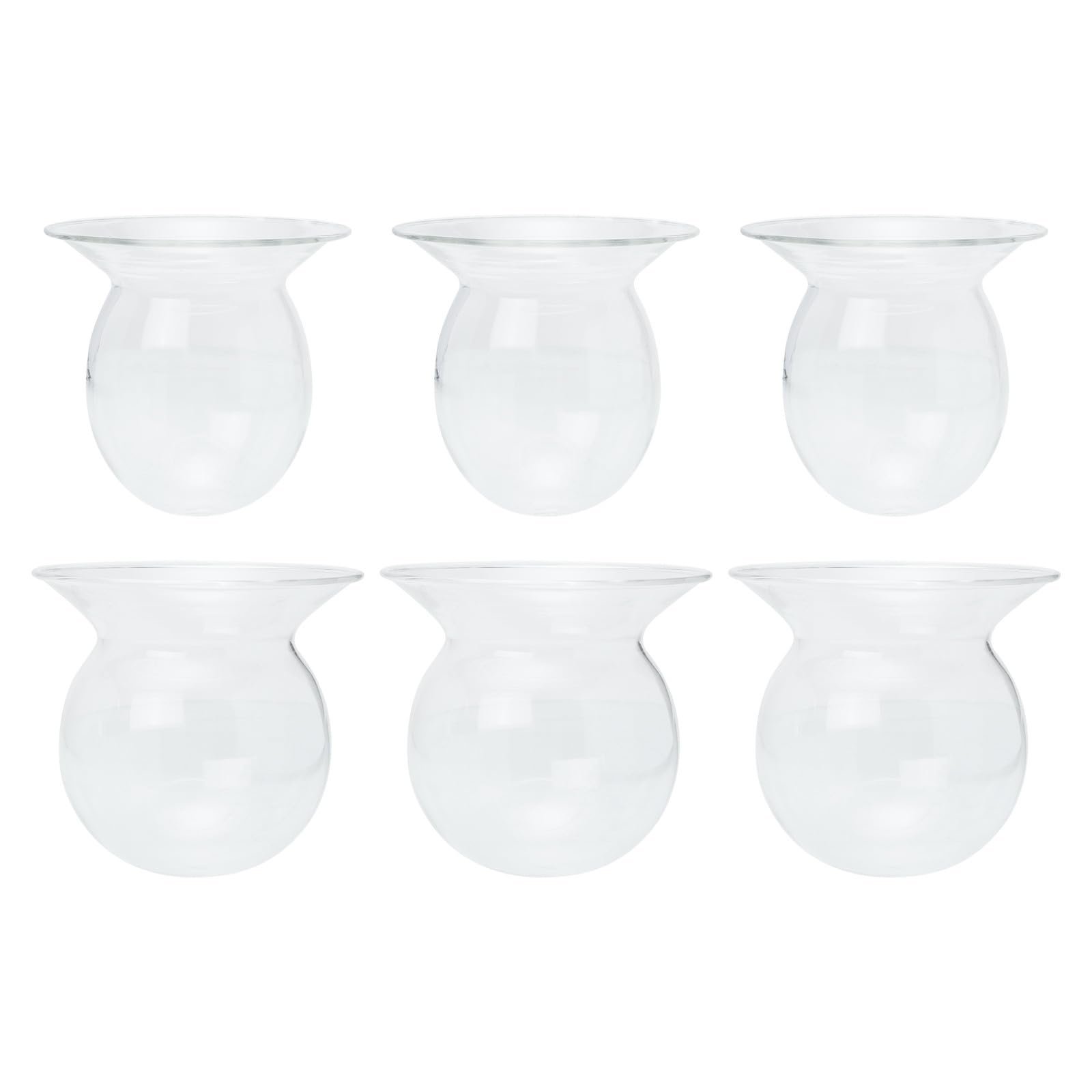 Jarrón de cristal transparente mini florero hidropónico contenedor de vidrio decorativo mesa
