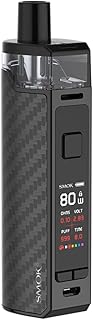SMOK RPM80 Kit 2mL 80W E Cigarette Vape Starter Kit 3000mAh SMOK RPM 80 Exceptional, Robust, Compact All-in-one Next-Gen SMOK POD (Black Carbon Fiber) No Nicotine