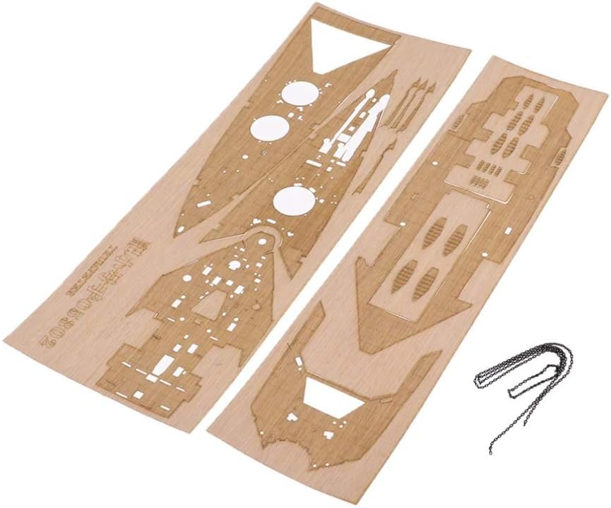 misppro 1/350 HMS Hood Wooden Deck Kit, Laser Cut Wood Upgrade for Trumpeter Model