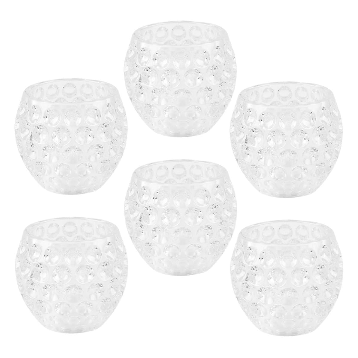 Candelabro de Vidrio Transparente 6 Piezas para Velas de Té