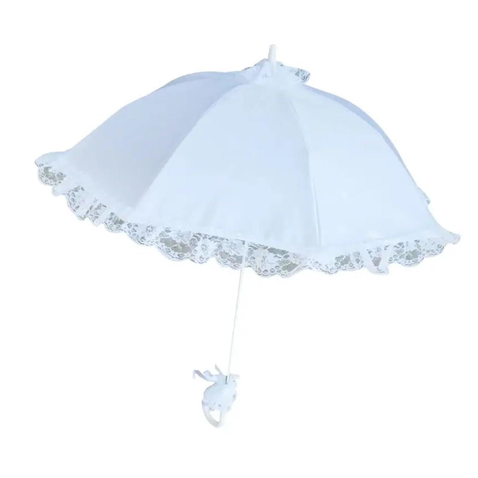 CHUDOU Lace Umbrella,Parasol Wedding Wedding Bridal Parasol Umbrella Hollow Lace White Romantic Photo Props Vintage Lace Parasol