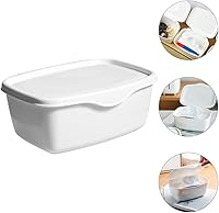 Vista 9 de Toyvian Organizador de almacenamiento de toallas de papel, dispensador de toallitas húmedas, caja de almacenamiento con tapa, soporte para toallitas