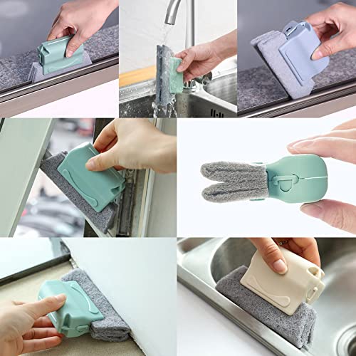 Image of Koishu Magic Window Groove Cleaning Brush, Hand-held Window Track Cleaner Brushes Tools Set, Sliding Door Track Cleaner, Sill, Tile Lines, Shutter, Car Vents, Keyboard, Small Spaces Clean
