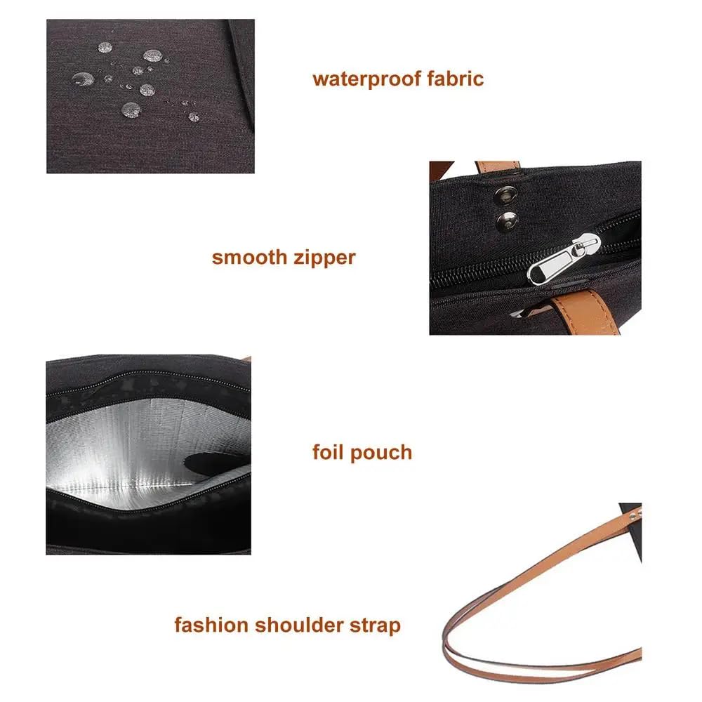RZJZGZ Wine Tote With Drink Dispenser, Canvas Wine Purse With Hidden Insulated Compartment - Image 3