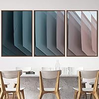 3 Piece Framed Canvas Wall Art Abstract Cool Line Canvas Prints Home Artwork Decoration for Living Room,Bedroom - 16