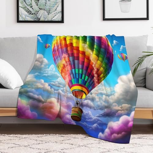 Couverture montgolfière super douce cadeau idéal pour petits et grands