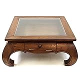  Table opium claire avec vitrine 120x120 cm