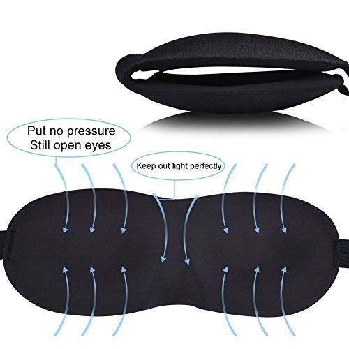 Image of HIVER Silk 3D Sleep Mask For Privacy-Never Broken- (Any Machine Washable) Eye Mask For Sleeping Locking Light 100%- Blindfold Airplane Mask- Night Blinder Eyeshade For Men Women (Black)