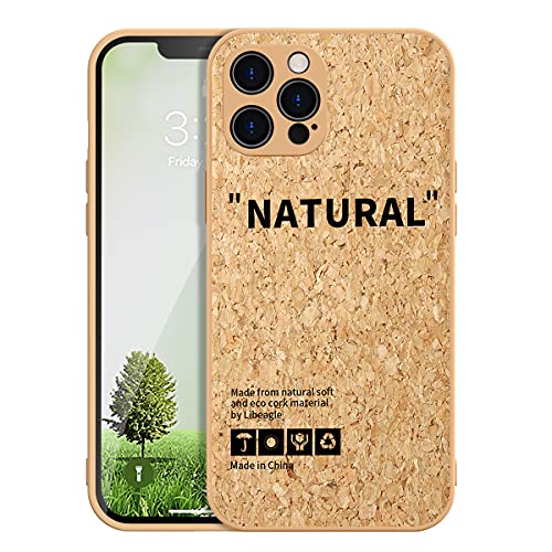 Libeagle Compatible with iPhone 12 Pro Max Case with Real Cork Wood Material[Eco Friendly][Insulate Heat to Make Phone Keep Cool][Anti-Fingerprint][Ultra Slim] Wooden Cover 6.7 Inch 2022-Natural
