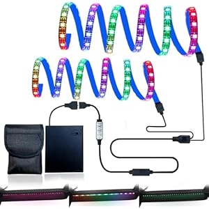 YHGSEE Electric Scooter LED Strip Light, Night Cycling Colorful Lamp Waterproof Safety Skateboard Scooter Accessories for Xiaomi M365/pro, for Outdoor Ninebot/Mercane Wide Wheel Scooter 50cm