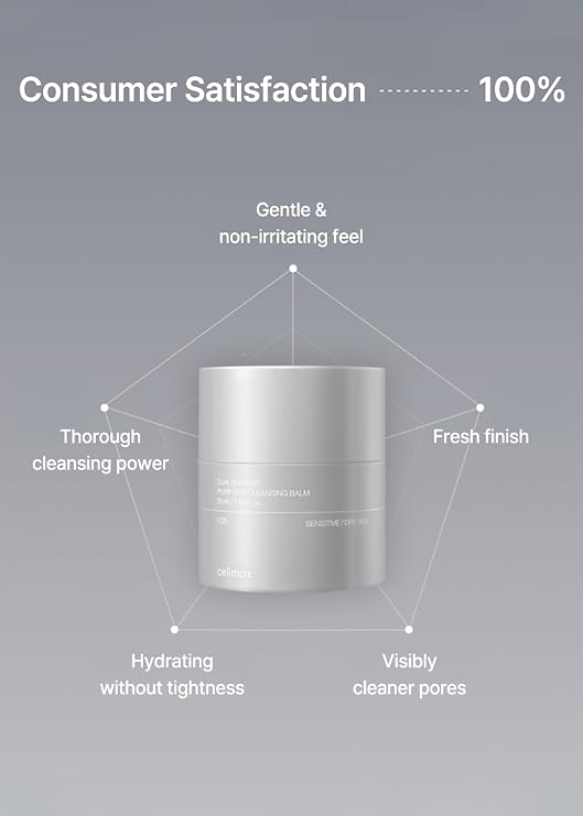 celimax Dual Barrier Purifying Cleansing Balm Refill Edition (50mlx2) | with Ceramides, Waterproof Makeup Remover, Pore Cleansing, Daily Use Cleanser, Grind Container